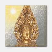 Aimant bouddha en argent (Devant)