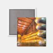Aimant Bouddha géant couché à l'intérieur du temple, Wat  (Recto/Verso)