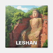 Aimant Bouddha géant Leshan Chine Voyage (Devant)