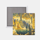 Aimant Bouddha le gagnant (art bouddhiste) (par Roerich) (Recto/Verso)