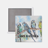 Aimant Boudin Aquarelle Oiseau Cute Fabriqué En Australie (Recto/Verso)