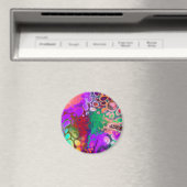 Aimant Bouffée de couleurs Digital Fluid Art (In Situ (Lave-vaisselle))