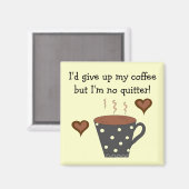 Aimant Bouge de café Pointe avec café dit (Recto/Verso)