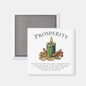Aimant Bougie de Chant de Prospérité & Sortilège d'Argent (Recto/Verso)