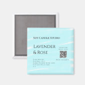 Aimant Bougie de soja rose Lavender entreprise ajouter q  (Recto/Verso)