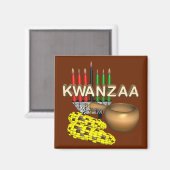 Aimant Bougies de Kwanzaa - (Recto/Verso)