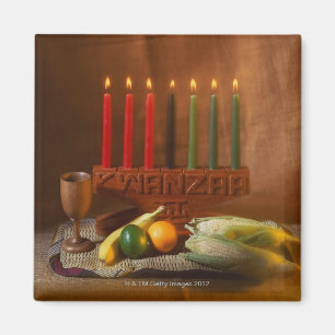 Aimant Bougies et nourriture de Kwanzaa
