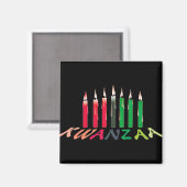 Aimant Bougies Kwanzaa (Recto/Verso)