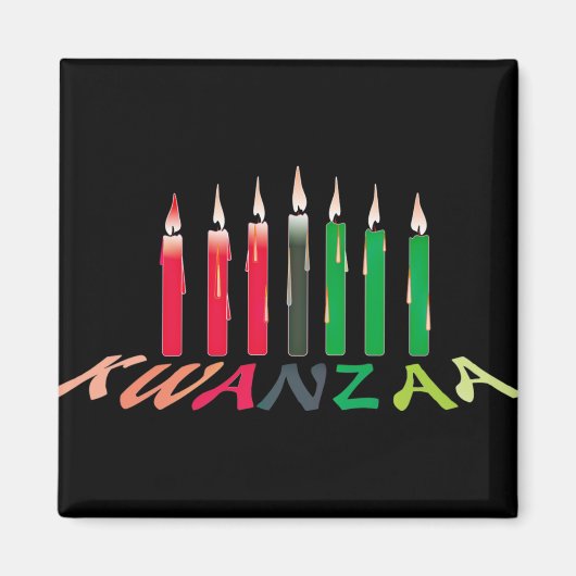 Aimant Bougies Kwanzaa (Devant)