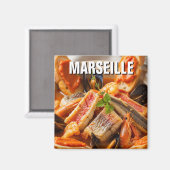 Aimant Bouillabaisse Marseille France Travel (Recto/Verso)