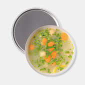 Aimant Bouillon de soupe de poulet et de légumes (Recto/Verso)