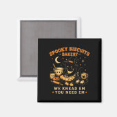 Aimant Boulangerie de biscuits effrayants drôle chat noir (Recto/Verso)