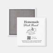 Aimant Boulangerie de pain frais ajouter nom ingrédients  (Recto/Verso)