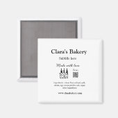 Aimant Boulangerie gâteau ajouter ingrédients fabriqués a (Recto/Verso)