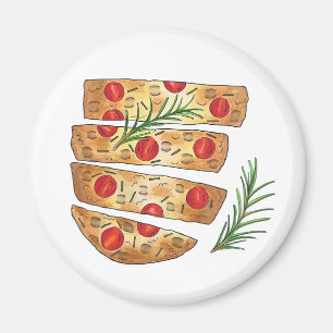 Aimant Boulangerie italienne Focaccia Huile d'olive Pain