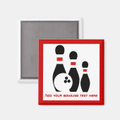 Aimant Boule de bowling et broches personnalisées (Recto/Verso)