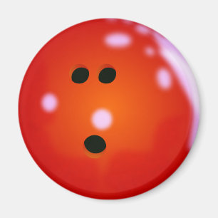 Aimant Boule de Bowling (rouge)