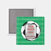 Aimant Boule de football photo personnalisable (Recto/Verso)