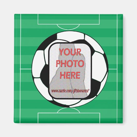 Aimant Boule de football photo personnalisable (Devant)