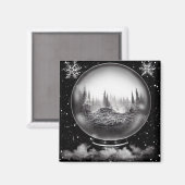 Aimant Boule de paysage hivernal (Recto/Verso)