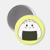 Aimant Boule de riz Kawaii "Onigiri" avec Toppings (Recto/Verso)