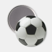 Aimant Boule de soccer 2 ¼ pouces d'aimant rond (Recto/Verso)