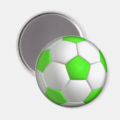 Aimant Boule de soccer verte (Recto/Verso)