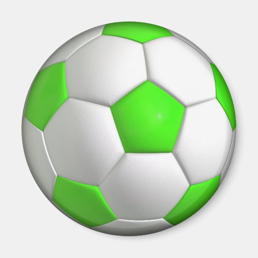 Aimant Boule de soccer verte (Devant)