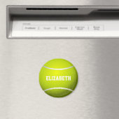 Aimant Boule de tennis Jaune Personnalisée (In Situ (Lave-vaisselle))