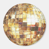 Aimant Boule disco en or (Devant)