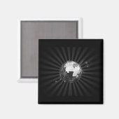 Aimant Boule Disco Mirror sur noir (Recto/Verso)
