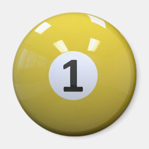 Aimant Boule Jaune N° 1 Billard