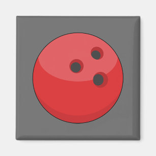 Aimant Boule rouge de Bowling