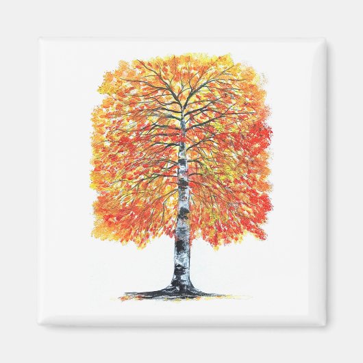 Aimant Bouleau à feuilles d'automne (Devant)