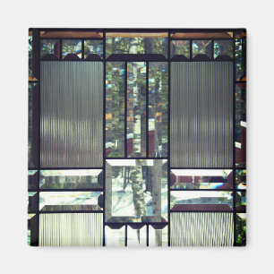 Aimant Bouleau en verre biseauté arbres argent métallique