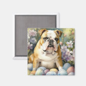 Aimant Bouledogue à Pâques (Recto/Verso)