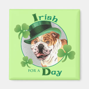 Aimant Bouledogue du jour de St Patrick