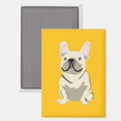 Aimant Bouledogue français crème (Recto/Verso)