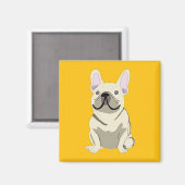 Aimant Bouledogue français crème (Recto/Verso)