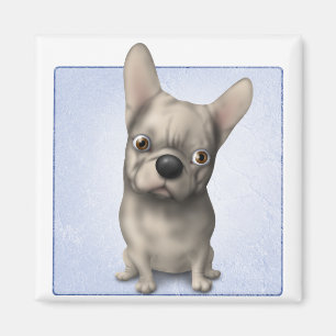 Aimant Bouledogue français (cuir épais)