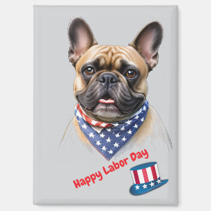 Aimant Bouledogue français Fête du Travail Bouledogue fra