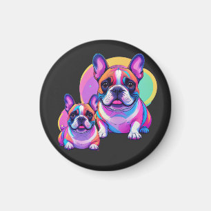 Aimant Bouledogue français Pop Art