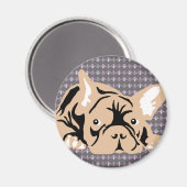 Aimant Bouledogue Français rose (Recto/Verso)