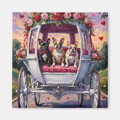 Aimant Bouledogue français Saint-Valentin (Devant)