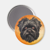 Aimant Bouledogue singe Affenpinscher Terrier (Recto/Verso)