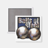Aimant Boules d'aile frigo en acier (Recto/Verso)