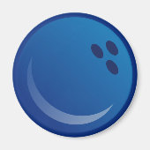 Aimant Boules de Bowling Bleu (Devant)