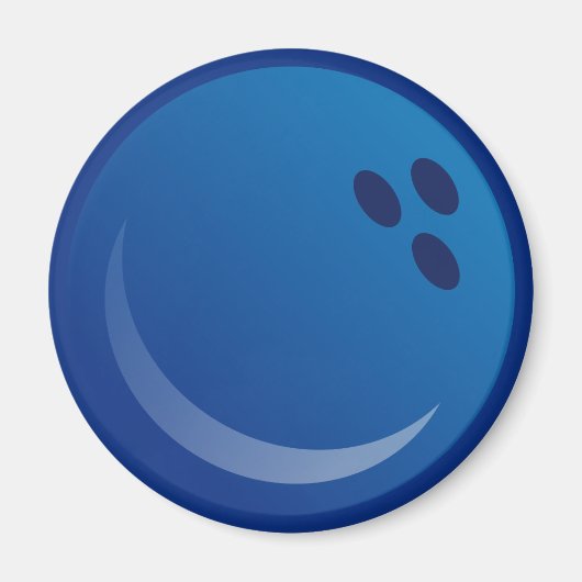 Aimant Boules de Bowling Bleu (Devant)