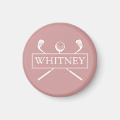 Aimant Boules de golf personnalisées Dusty Rose (Devant)