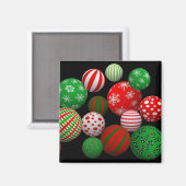 Aimant Boules de Noël 3D (Recto/Verso)